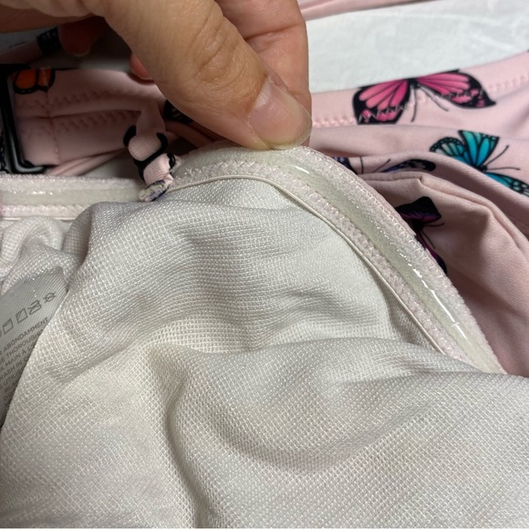 Cute Butterfly Bikini Top Women’s Small Strapless Multi Waist Pastel Pink Small - Picture 8 of 10
